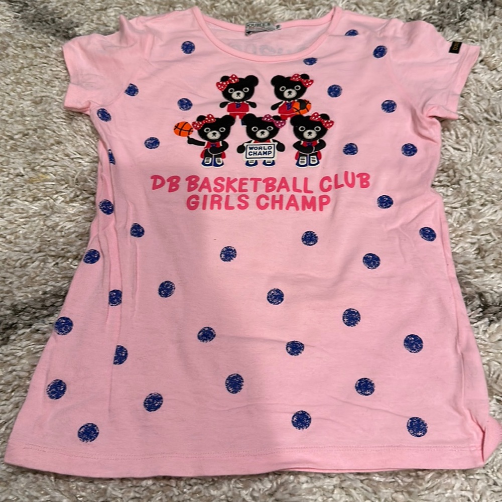 mikihouse 3D 5 little bear cotton T-shirt